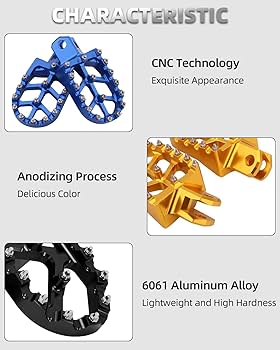 Amazon.com: JFG RACING Dirt Bike Foot Pegs,CNC Motorcycle